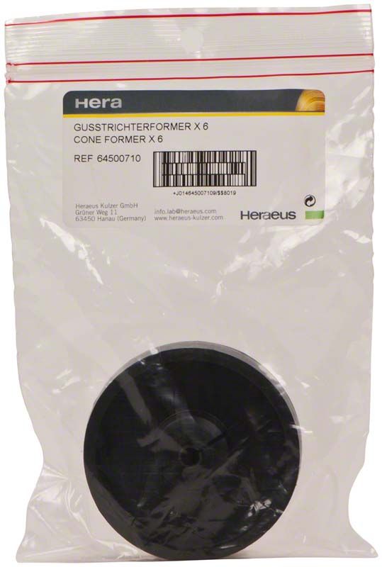 Gusstrichterformer X6 in transparenter Verpackung mit Etikett.