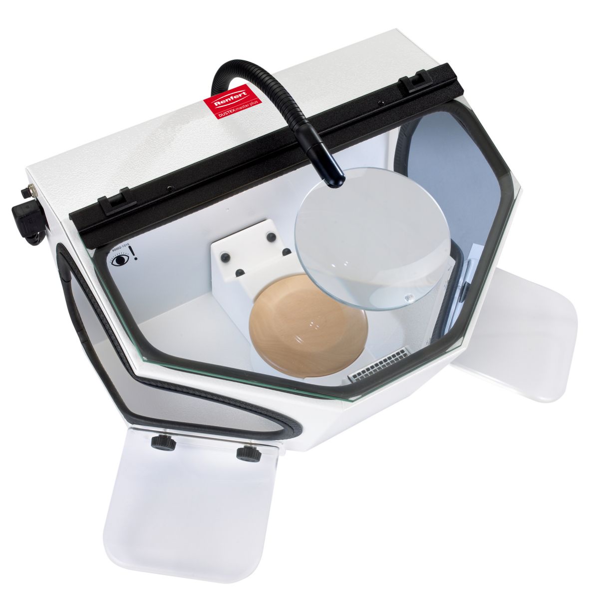 Dustex master plus Qualitäts-Lupe mit integriertem Staubschutzsystem.