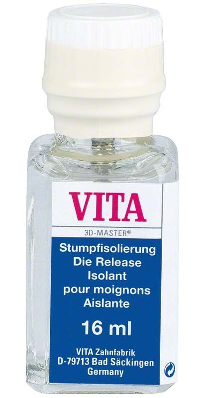 VITA Stumpfisolierung 16 ml Flasche mit Etikett und Verschluss.