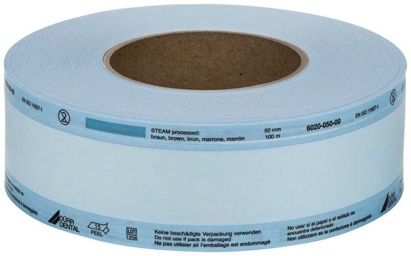 Klarsichtsterilisierverpackung Hygofol Rollen 50mm x 100m für medizinische Anwendung.