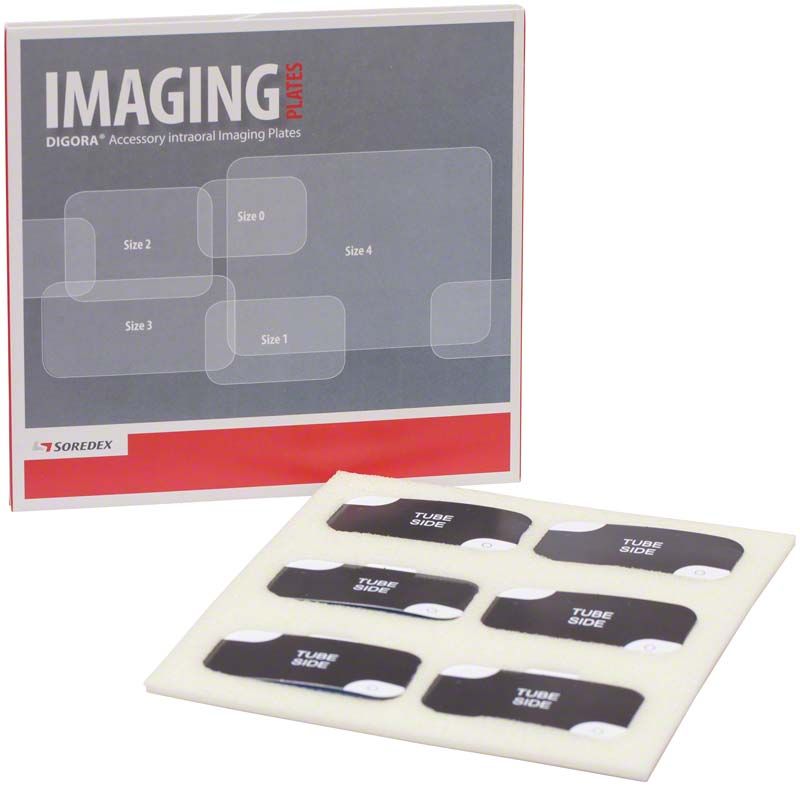 Speicherfolien IDOT Digora Optime Gr. 3 in 6er Verpackung für dentale Bildgebung.