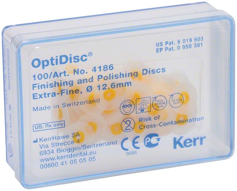 OptiDisc 12,6mm extra-fein Polierscheibe in Kunststoffbox.
