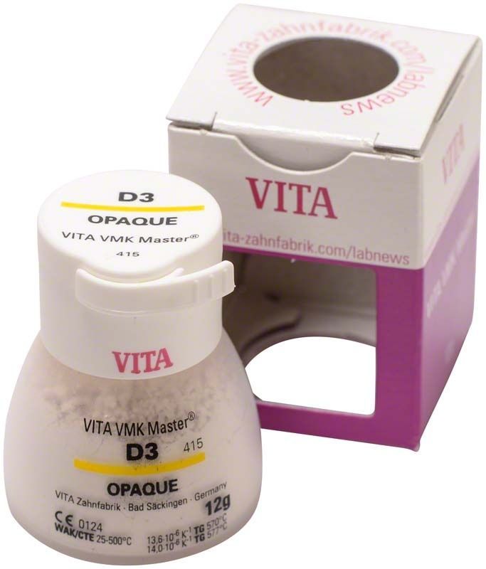 VMK Master Opaque 12g D3 Zahnersatzmaterial mit Verpackung.