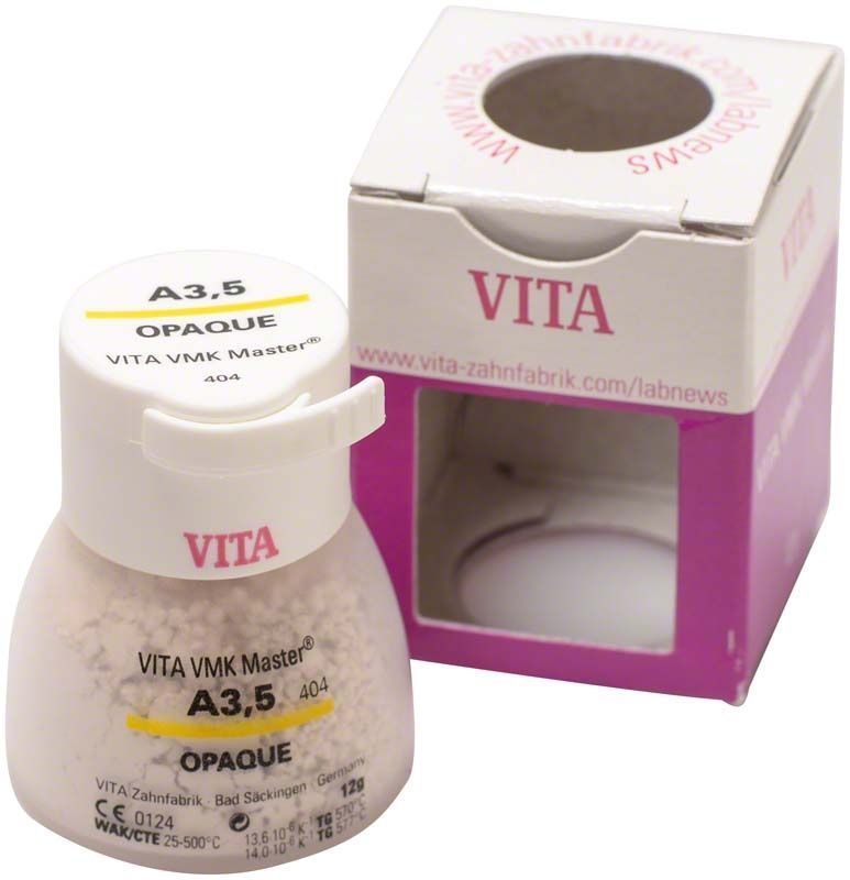 VMK Master Opaque 12g A3,5 mit Verpackung von VITA Zahnfabrik.