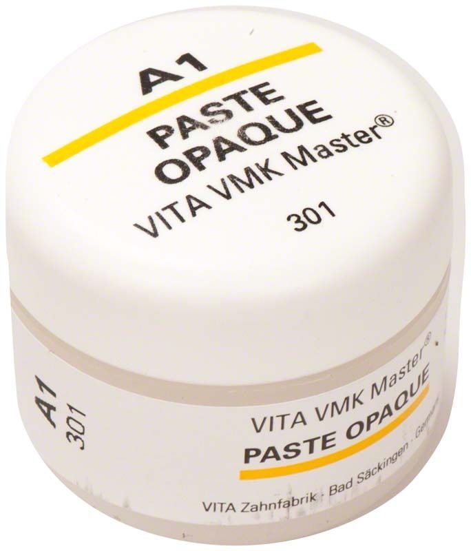 VMK Master Opaque Paste A1 in weißem Kunststoffbehälter mit Aufschrift