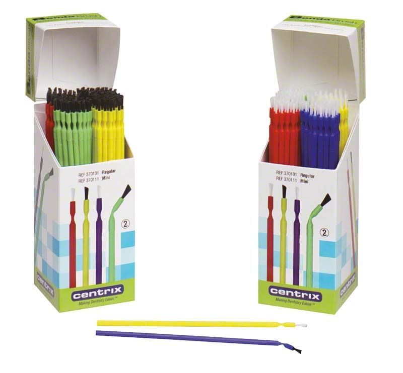 Benda Brush Applikatoren in verschiedenen Farben in geöffneter Verpackung.