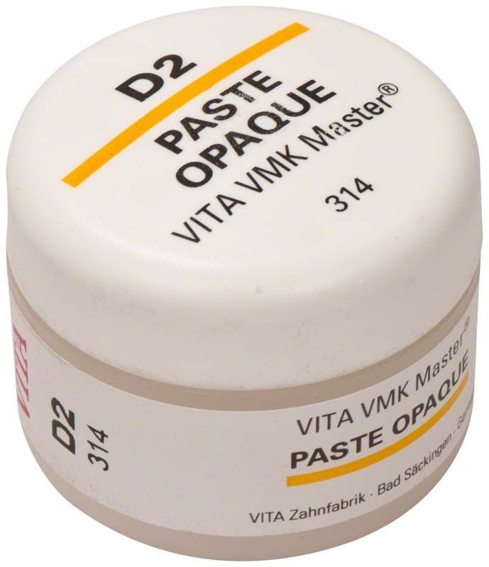 VMK Master Opaque Paste D2 in weißem Behälter mit gelbem Streifen