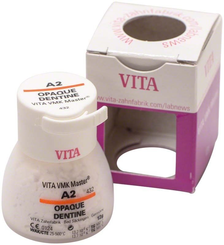 VITA VMK Master Opaque Dentine A2, 12g Dose mit Verpackung.
