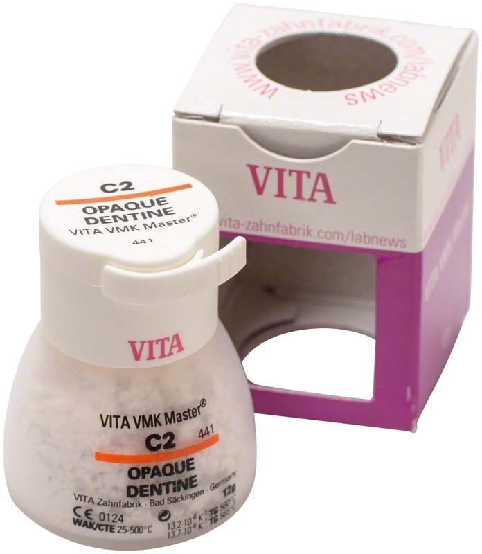 VITA VMK Master Opaque Dentine C2, 12g Dose mit Verpackung.