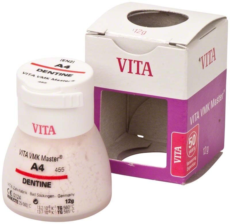VITA VMK Master Dentine A4 Pulver 12g mit Verpackung.