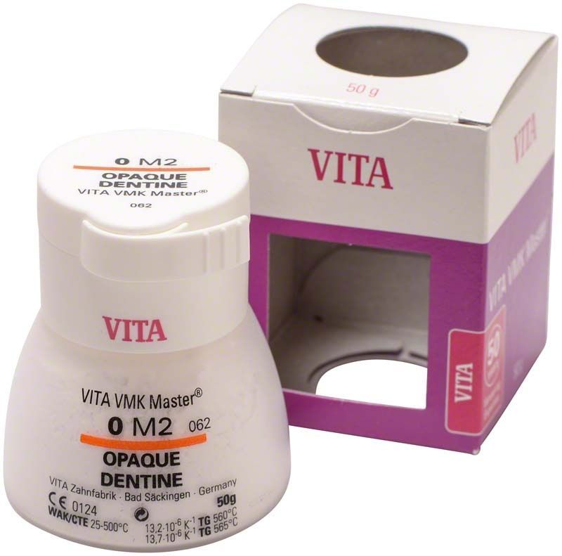 VMK Master 3D Opaque Dentine 50g 0M2 Dose mit Verpackung.
