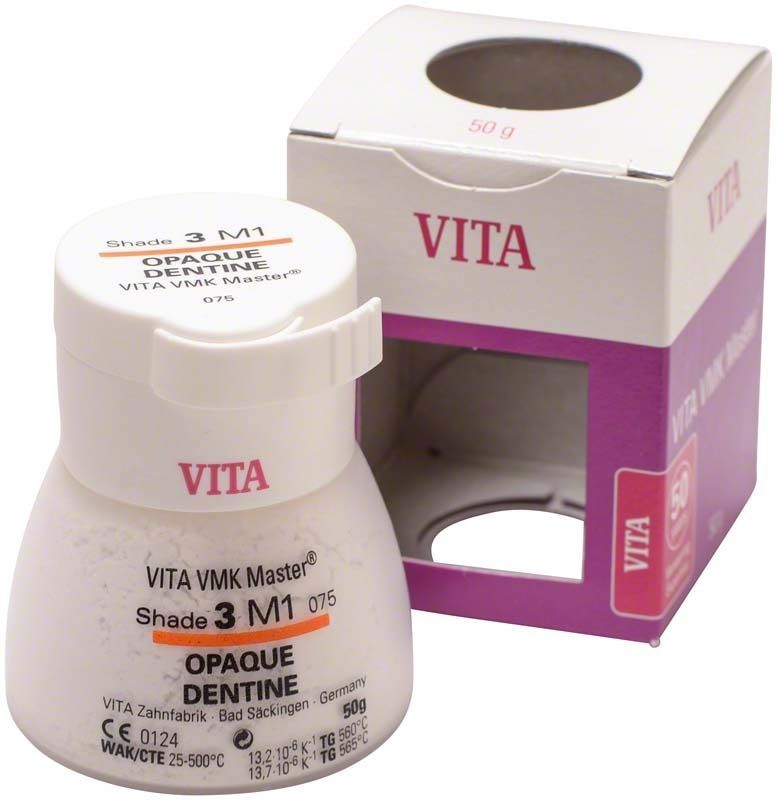 VMK Master 3D Opaque Dentine 50g, Verpackung mit Aufschrift "Shade 3M1".