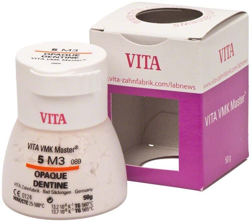 VMK Master 3D Opaque Dentine 50g Dose mit Verpackung.