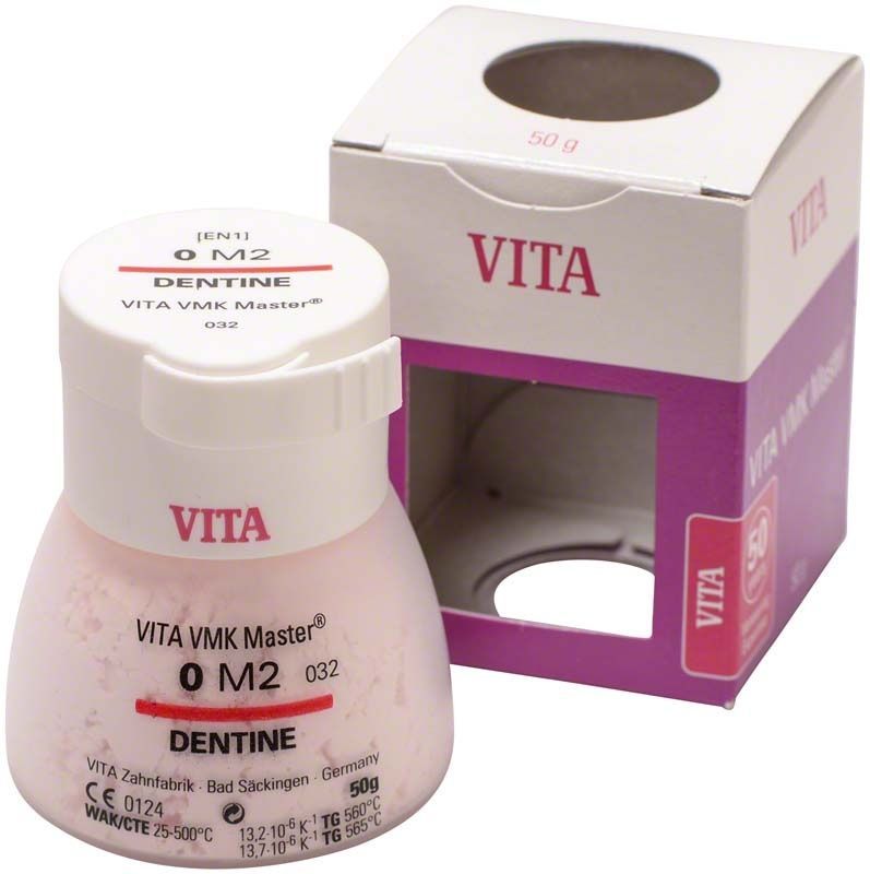 Keramikpulver VITA VMK Master 3D Dentine 50g 0M2 mit Verpackung.