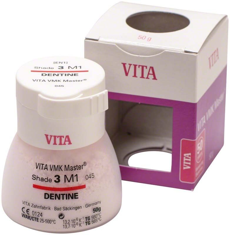 VITA VMK Master 3D Dentine 50g 3M1 Zahnpulver mit Verpackung.