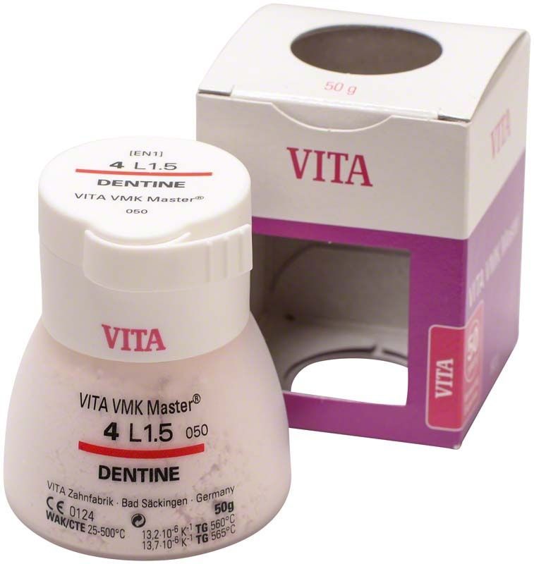 VMK Master 3D Dentine 50g 4L1.5 in geöffneter Verpackung.