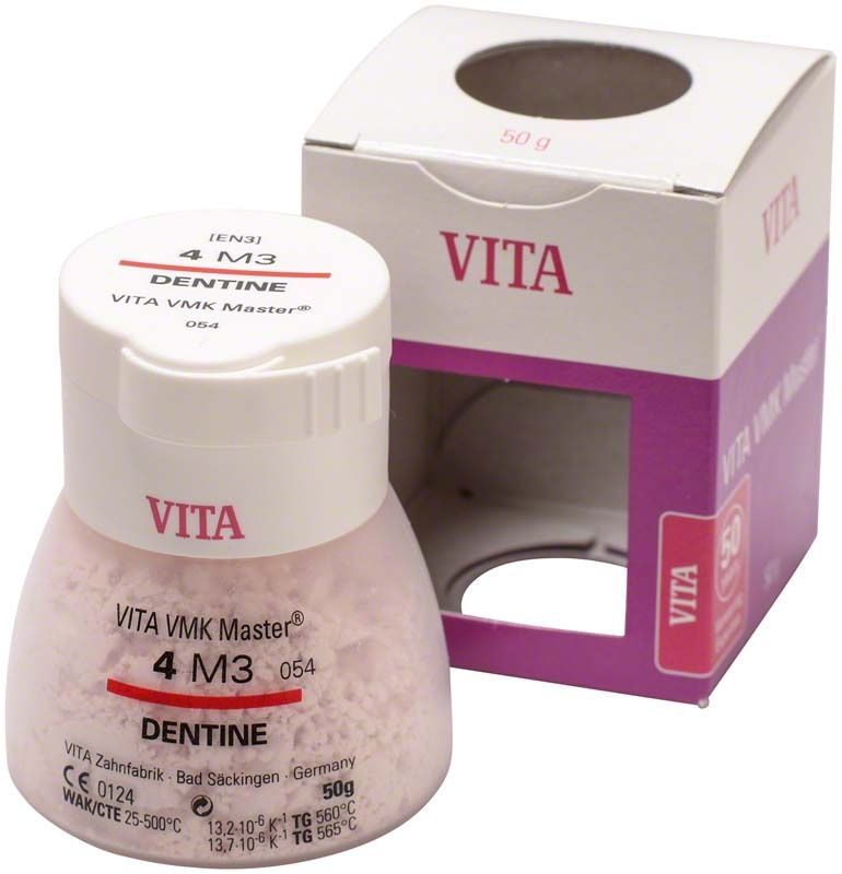 VMK Master 3D Dentine 50g 4M3 Zahnpulver mit Verpackung.