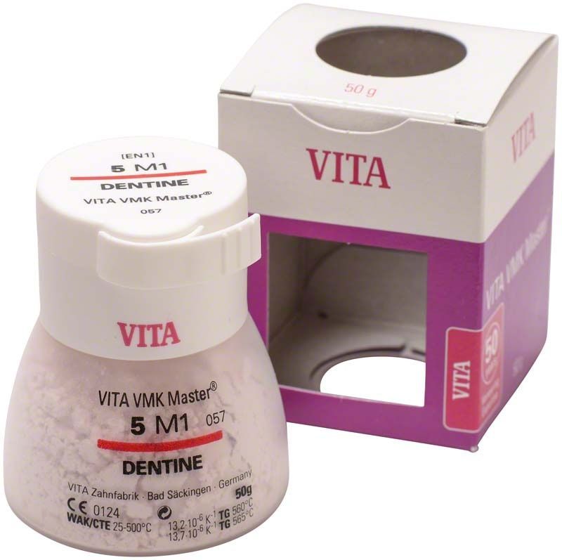 VMK Master 3D Dentine 50g 5M1 in weißer Verpackung mit Aufschrift.