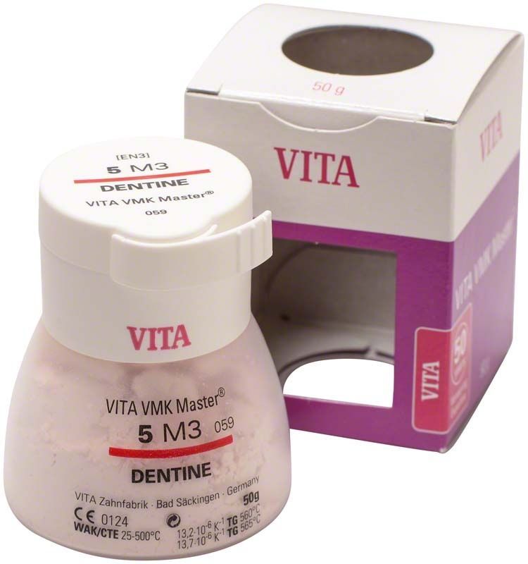 VMK Master 3D Dentine 50g 5M3 Zahnpulver mit Verpackung.