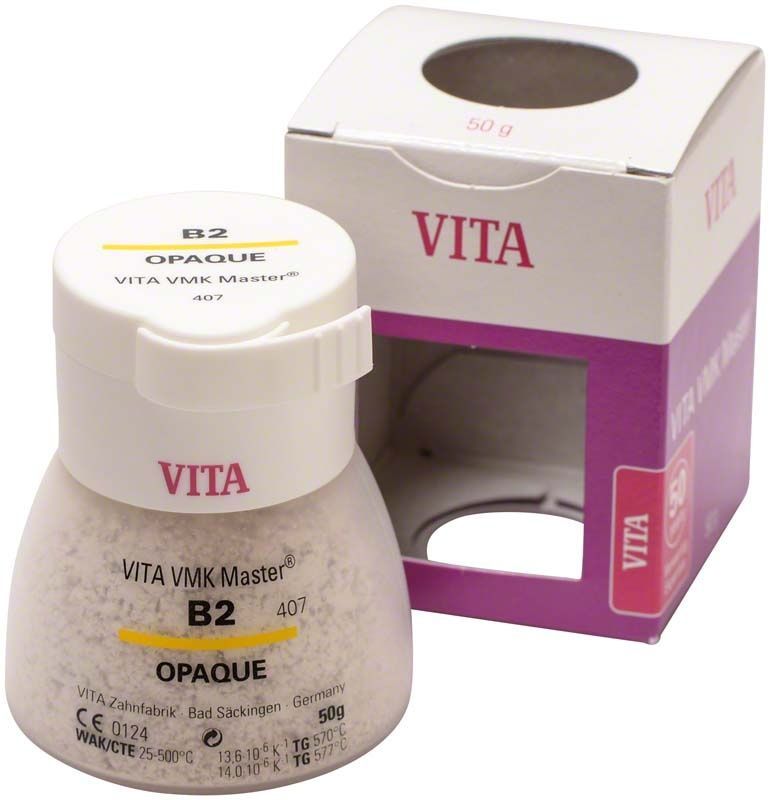 VMK Master Opaque 50g B2 in weißem Behälter mit violetter Verpackung.