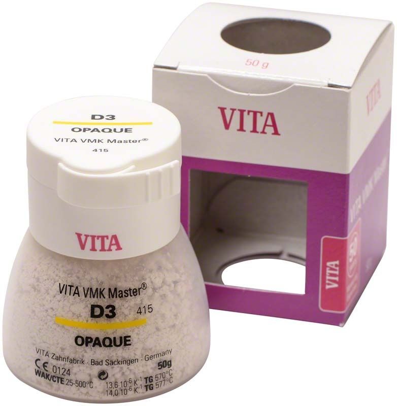 VMK Master Opaque 50g D3 Zahnersatzpulver mit Verpackung