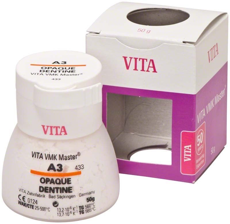 VMK Master Opaque Dentine A3 Keramikdose vor Verpackung.