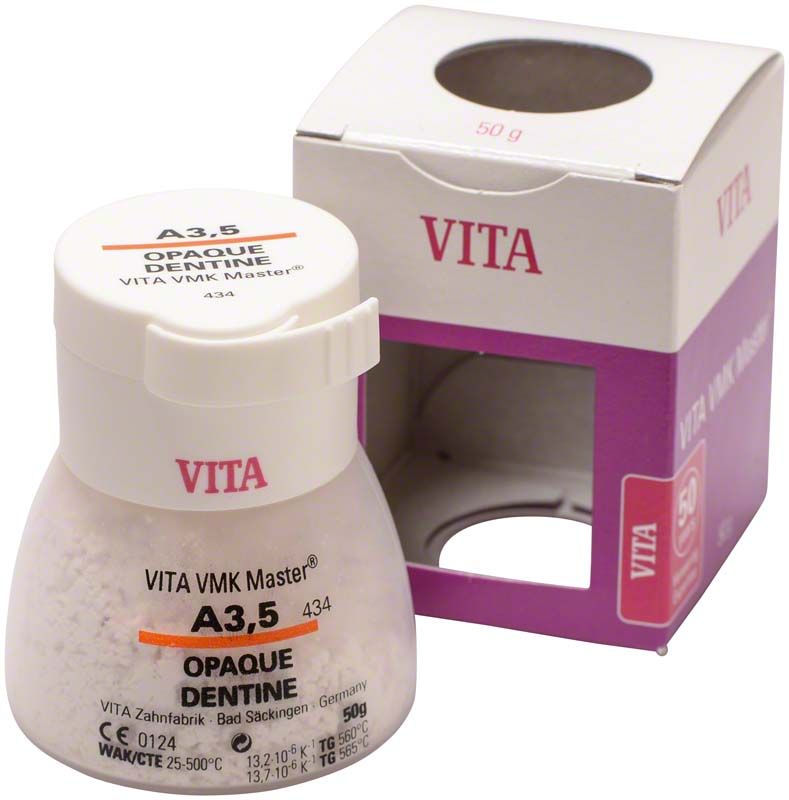 VMK Master Opaque Dentine 50g A3,5 Keramikpulver mit Verpackung.