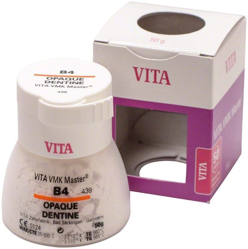 VMK Master Opaque Dentine 50g B4 mit Verpackung und Produktdetails.