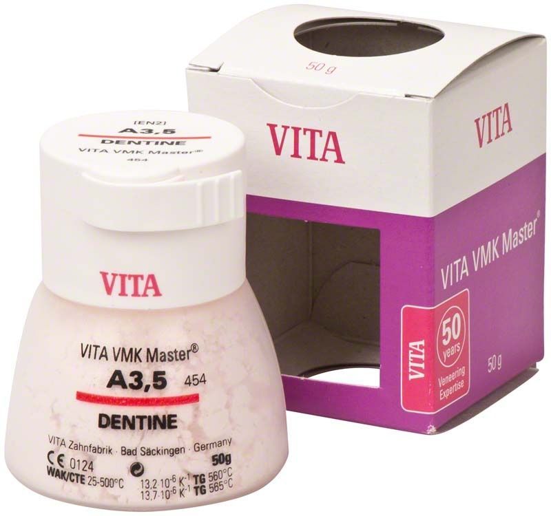VITA VMK Master Dentine A3,5 Keramikdose mit Verpackung.