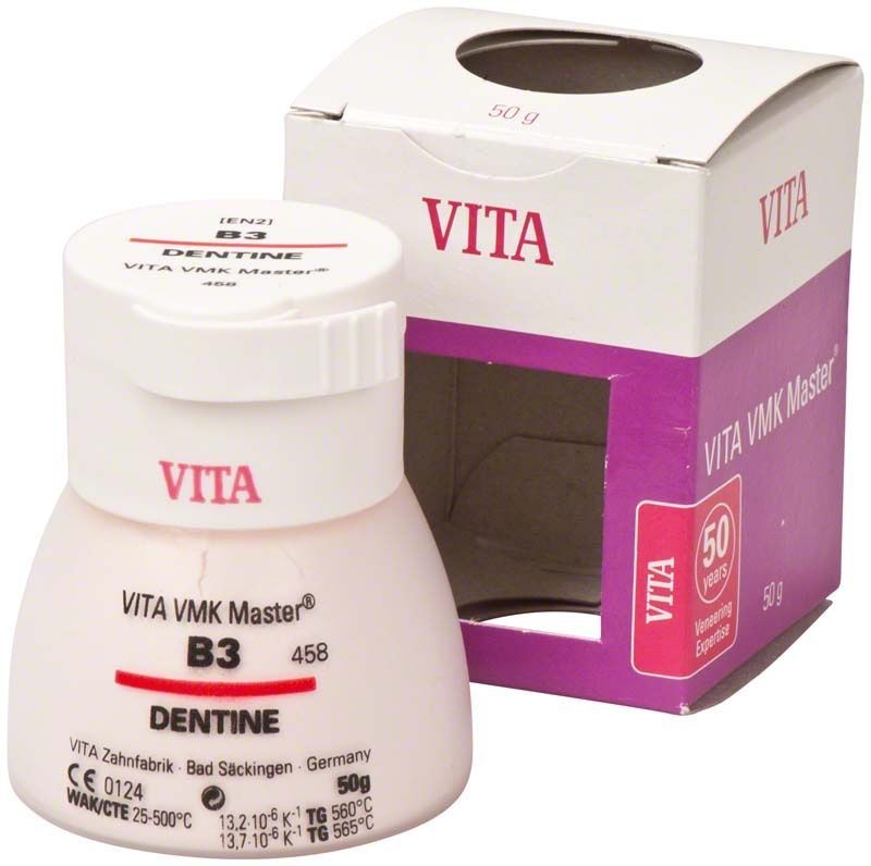 VMK Master Dentine B3 50g mit Verpackung und Produktdetails.