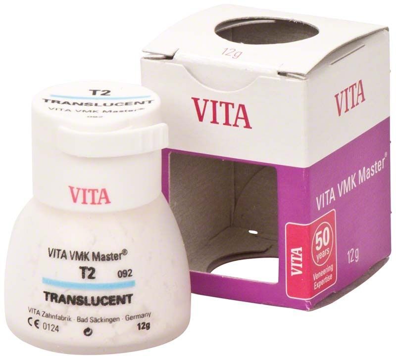 VITA VMK Master® TRANSLUCENT 12g T2 Keramikpulver mit Verpackung.