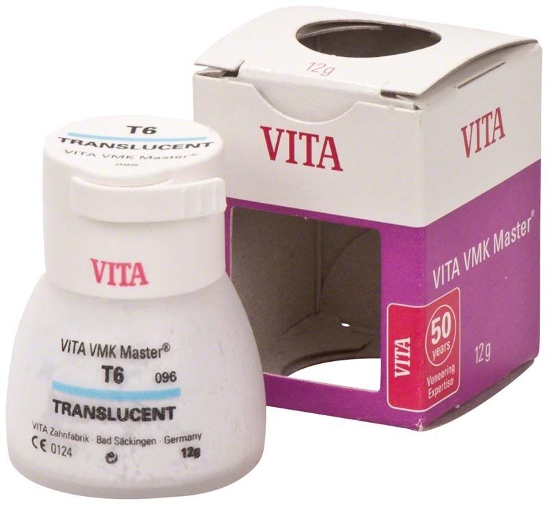 VITA VMK Master® TRANSLUCENT T6 Zahntechnikpulver 12g mit Verpackung.