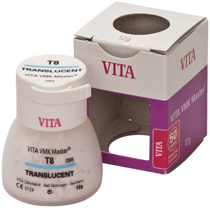 VITA VMK Master TRANSLUCENT T8 Zahnkeramik in 12g Dose mit Verpackung.
