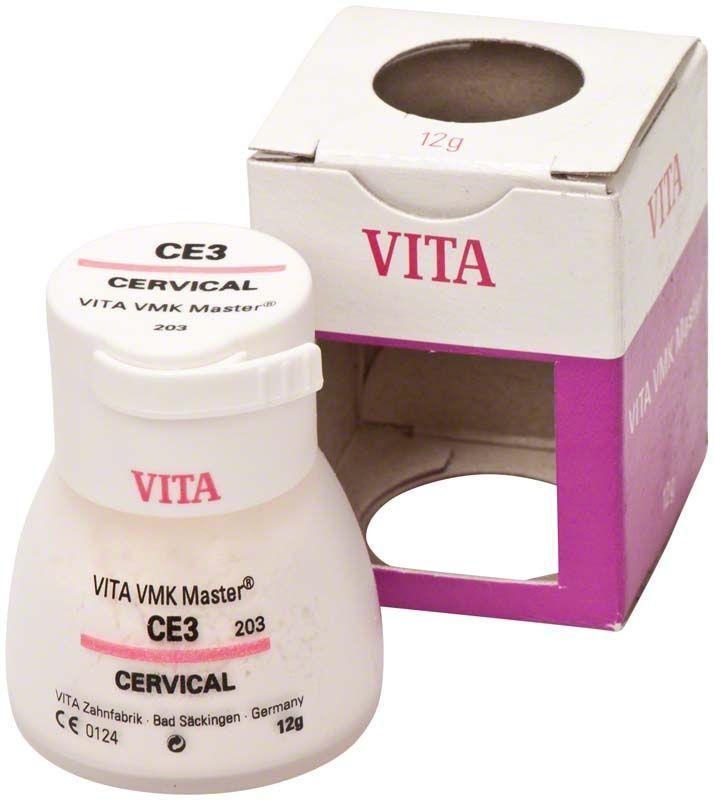 VITA VMK Master Cervical CE3 Keramikverblendmaterial mit Verpackung.