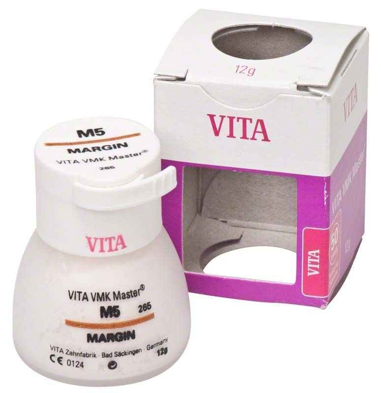 VMK Master Margin M5 Zahnkeramikpulver mit geöffneter Verpackung.