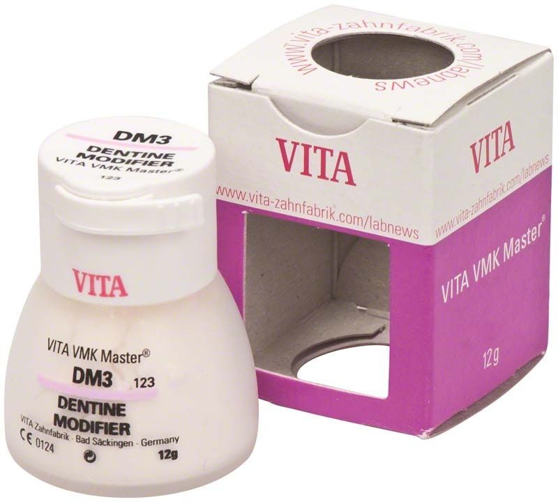 VMK Master Dentin Modifier DM3 mit Verpackung und Produktinformationen.