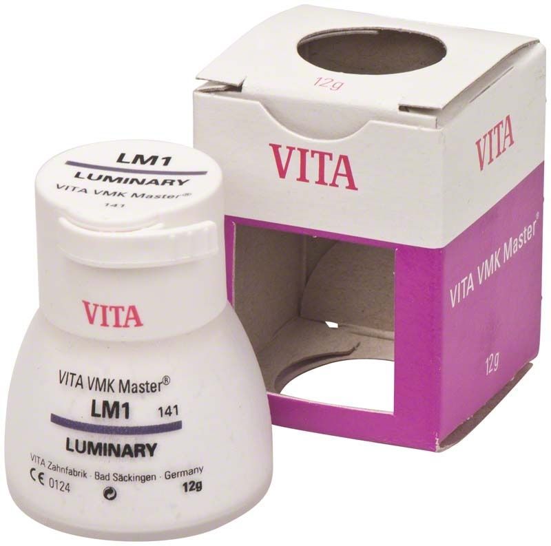VITA VMK Master Luminary LM1 Zahnersatzmaterial mit Verpackung.