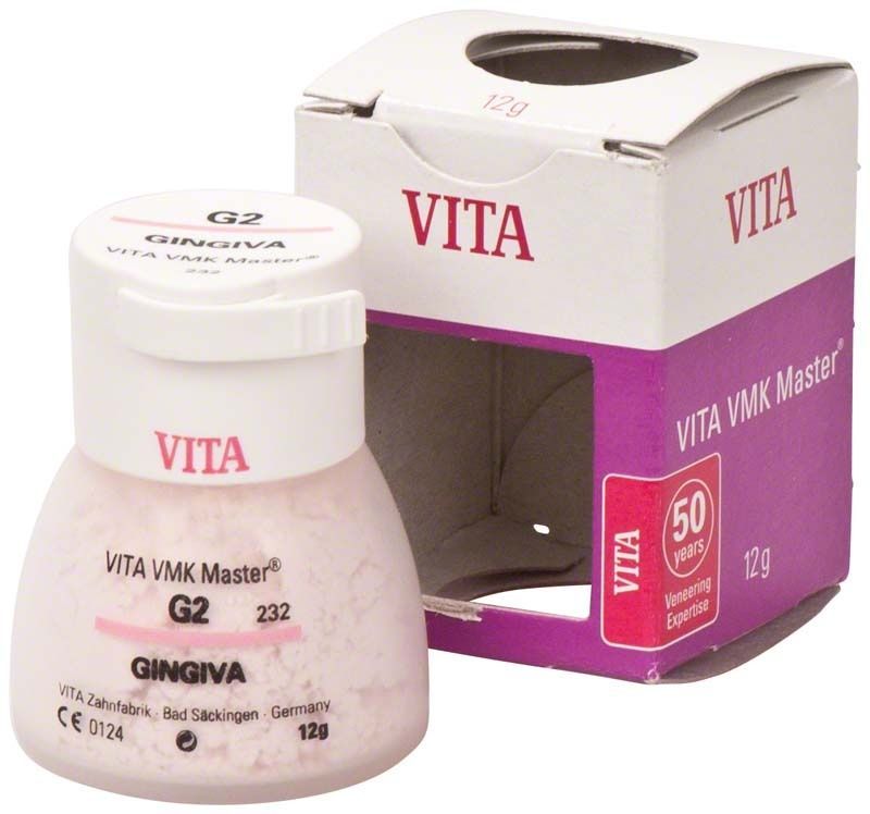VMK Master Gingiva G2 Zahnkeramikpulver mit Verpackung.