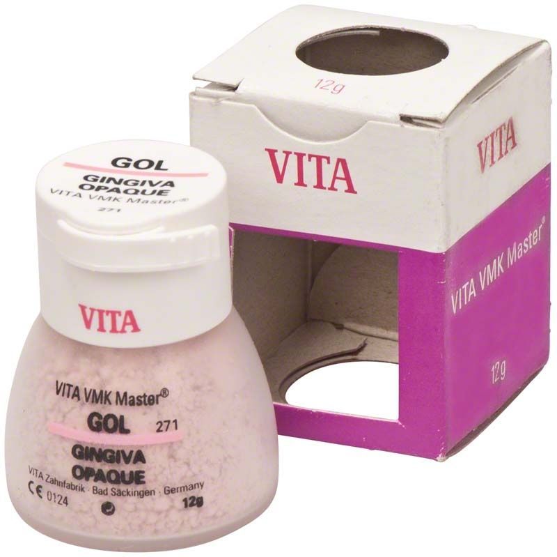 VMK Master Gingiva Opaque GOL in 12g Dose mit Verpackung.