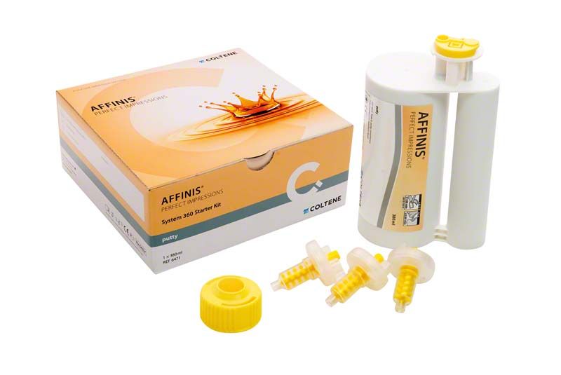 AFFINIS® System 360 Starter Kit mit Kartusche und Zubehör für dentalen Abformtechnik.
