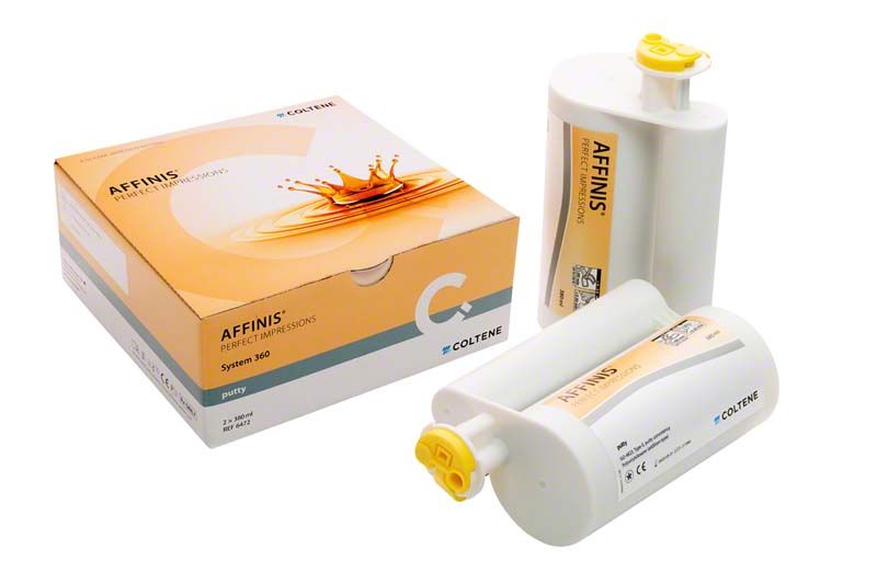 AFFINIS® System 360 Putty Refill mit Verpackung und Kartusche.