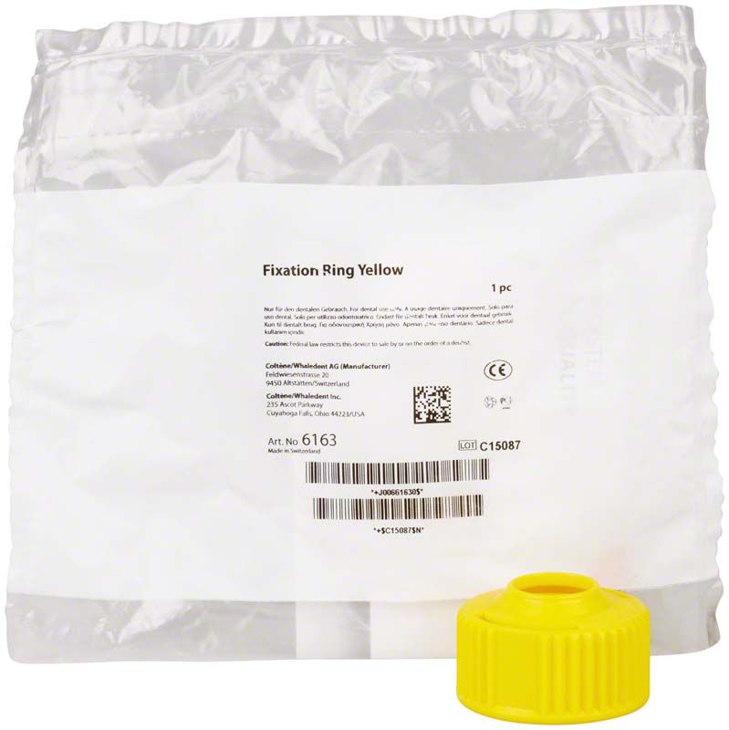 Fixation Ring Gelb 1 Stück in transparenter Verpackung mit gelbem Ring.