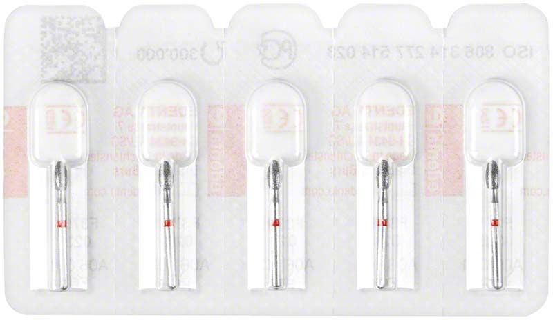 Diamantenschleifer FG 379F 023 in Blisterverpackung für Dentalmedizin.