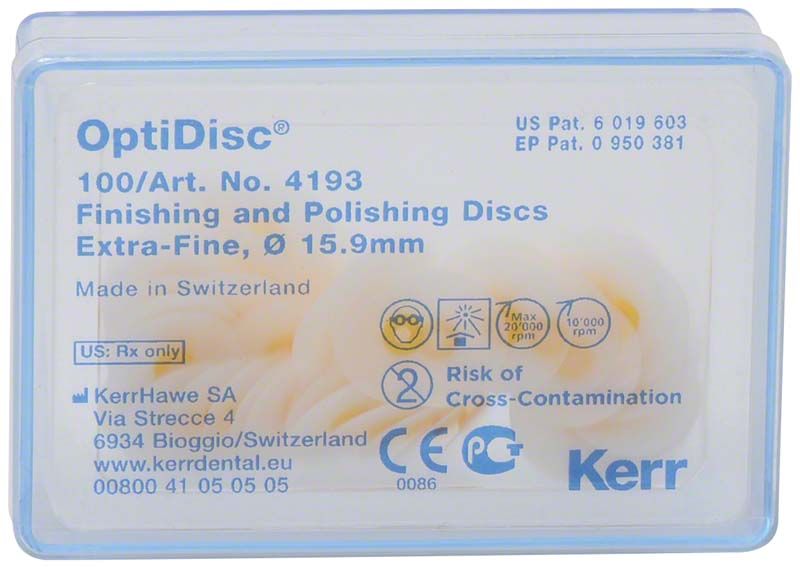 OptiDisc 15,9mm, extra-fein Polierscheiben in Kunststoffbox.