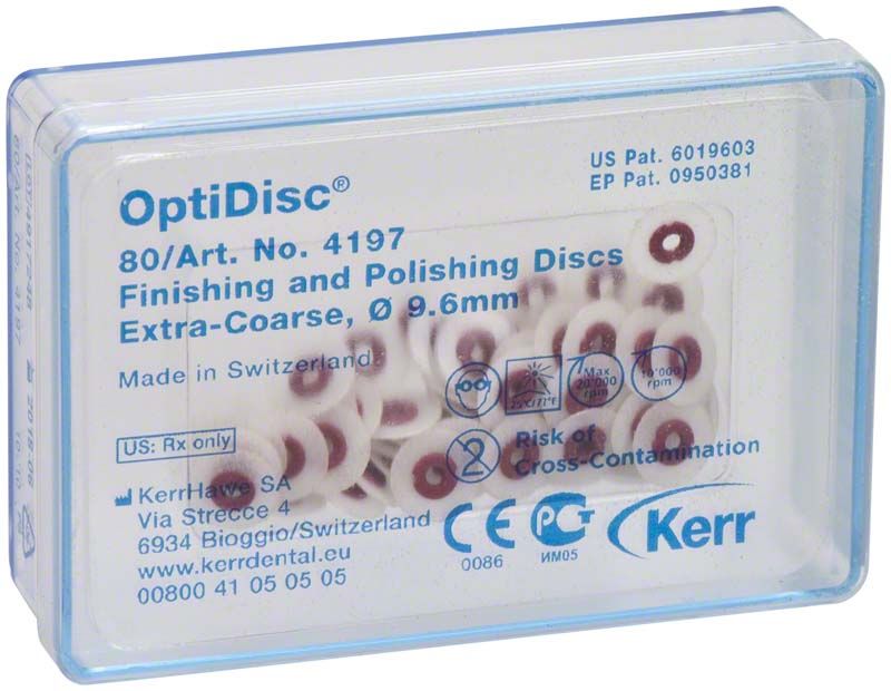 OptiDisc Polierscheiben 9,6mm extra-grob, in Kunststoffbox.