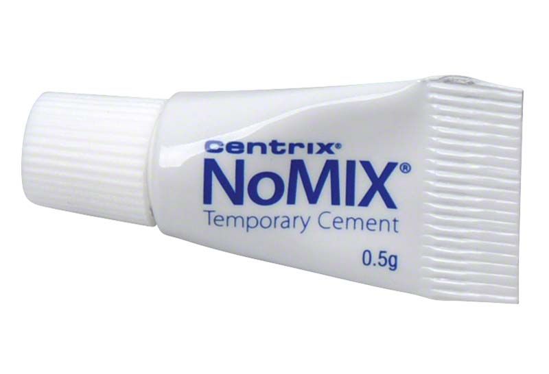 Einzeldosis-Tube des NoMIX® Temporary Cement mit 0,5g Inhalt.