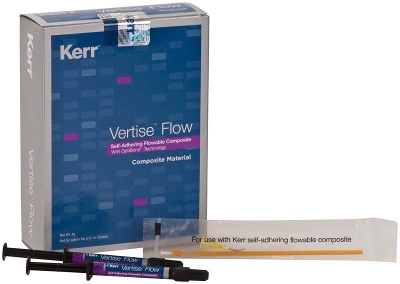 Vertise Flow Spritze A1 mit Verpackung und Beipackzettel.