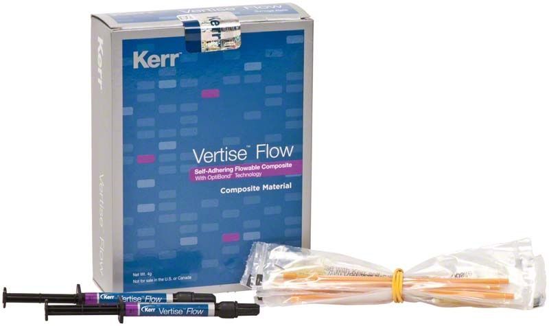Vertise Flow Spritze B1 mit Verpackung und Zubehörteilen.