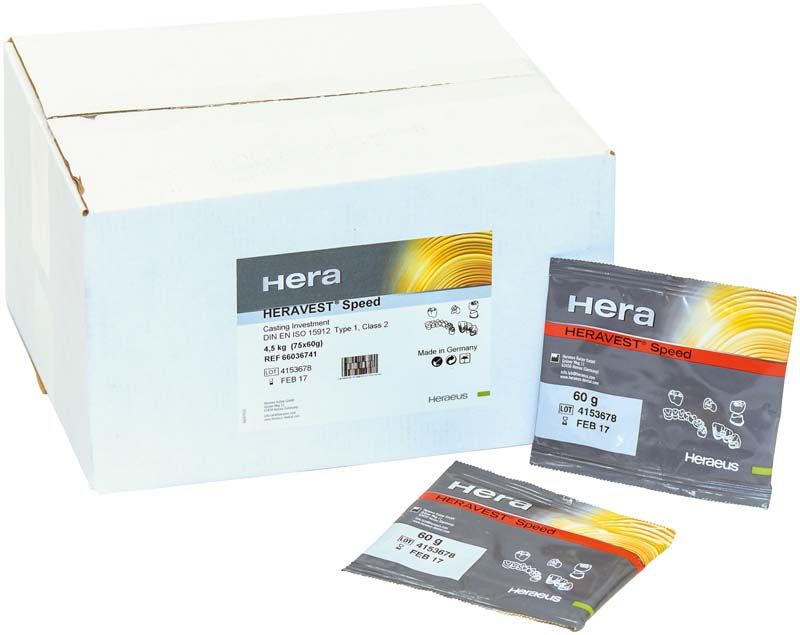 Heravest® Speed 75 x 60g Verpackung mit zwei Einzelbeuteln auf weißem Hintergrund.