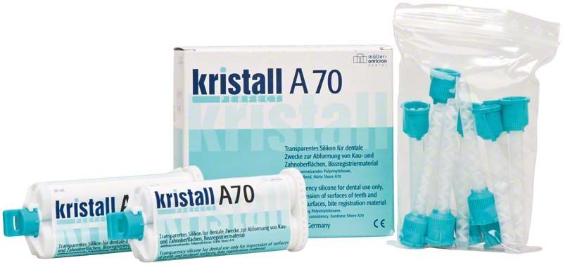 Kristall perfect A70 Kartuschen mit Verpackung und Zubehör.